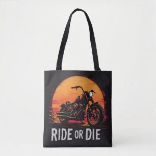 Brite-T Motorcycle Ride or Die 0019613 Tote Bag