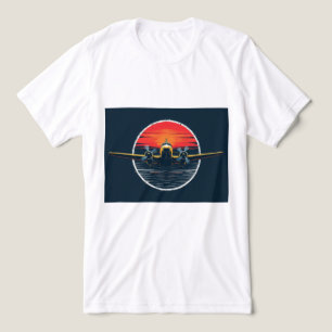Brite-T Sunset Airplane 0018736 Tri-Blend Shirt