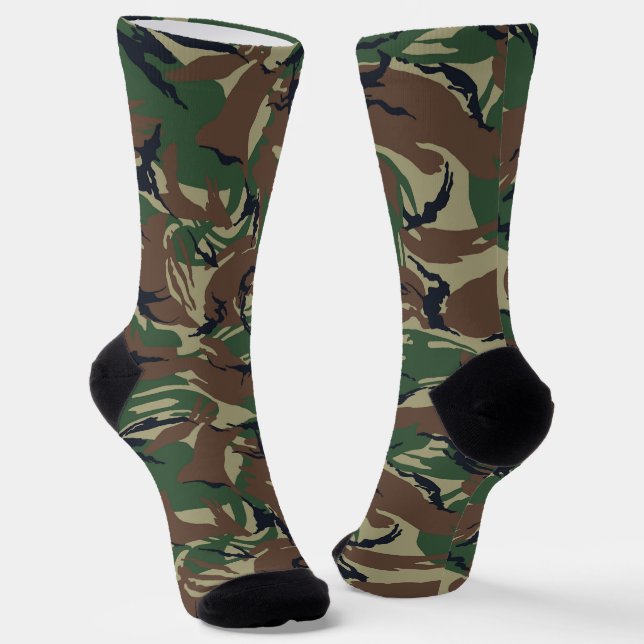 British 95 Forest Camouflage Pattern Socks (Angled)