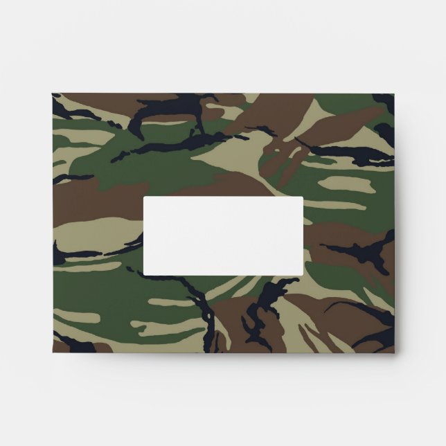 British 95 Forest Green Camouflage Envelopes (Front)