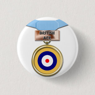 British Ace medal button