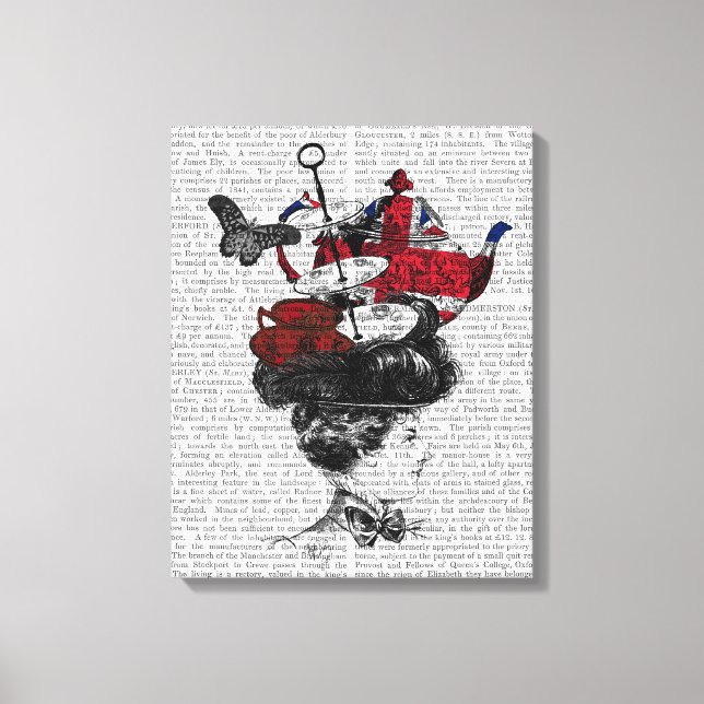 British Afternoon Tea Hat Canvas Print (Front)
