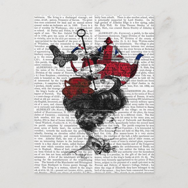 British Afternoon Tea Hat Postcard (Front)