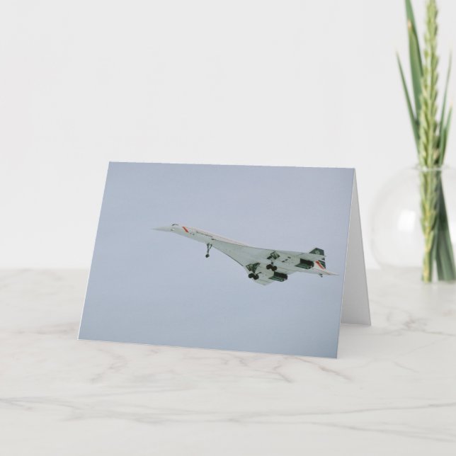 British Airways Concorde on final descent, Ottawa, Card (Front)