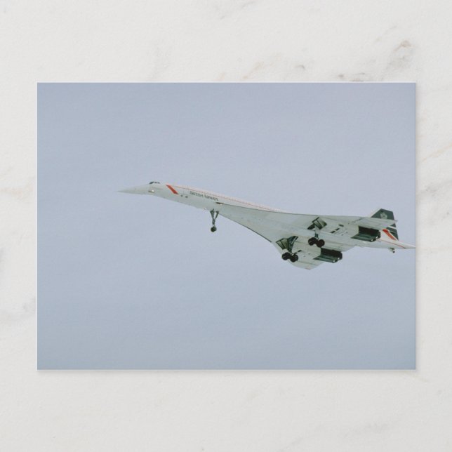 British Airways Concorde on final descent, Ottawa, Postcard (Front)
