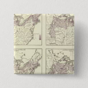 British American, English, Welsh, Swedish 15 Cm Square Badge
