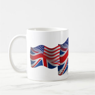 British-American Waving Flag Coffee Mug