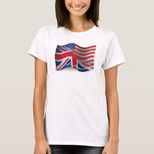 British-American Waving Flag T-Shirt