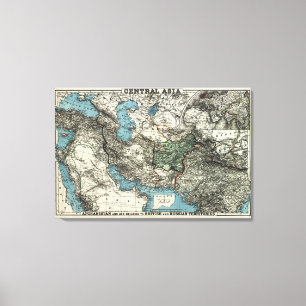 British and Russian Territories of Afghanistan Canvas Print