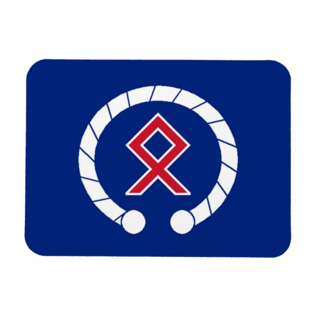 British AngloCeltic Magnet - Torc & Rune Flag (Horizontal)