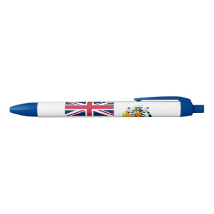 British Antarctic Territory Flag Blue Ink Pen