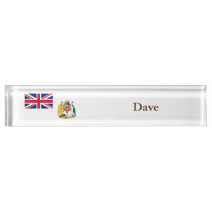 British Antarctic Territory Flag Nameplate