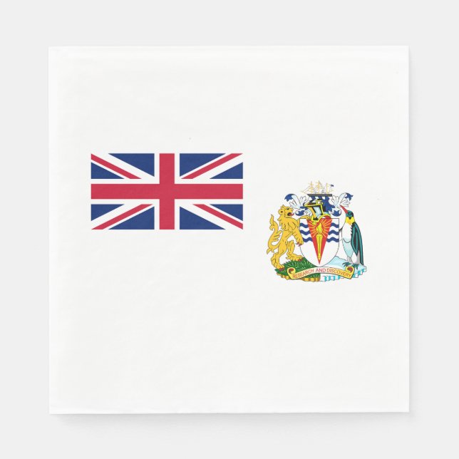 British Antarctic Territory Flag Napkin (Front)