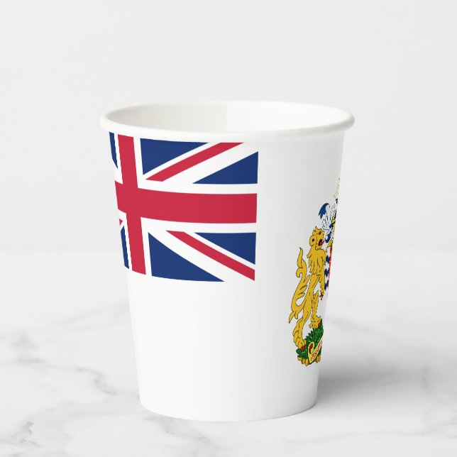 British Antarctic Territory Flag Paper Cups (Left)