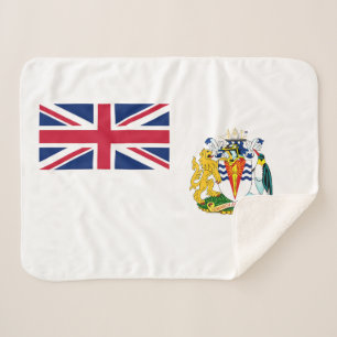 British Antarctic Territory Flag Sherpa Blanket