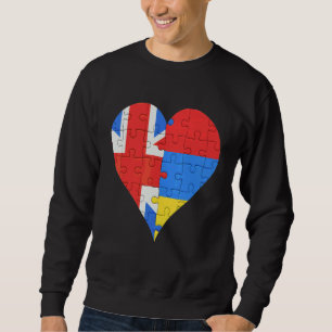 British Armenian Flag Heart Sweatshirt