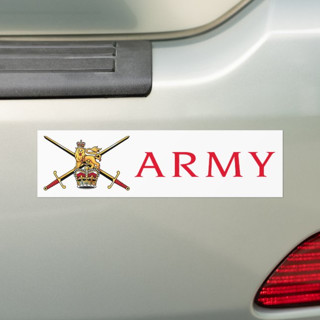 British Army Logo Bumper Sticker (On Car)