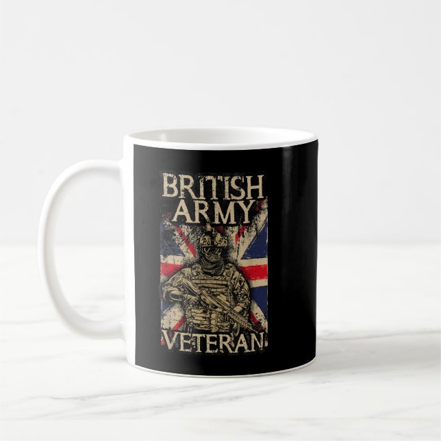 British Army Veteran Soldier Union Jack Flag UK Ar Coffee Mug (Left)