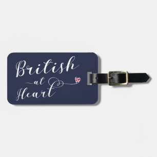 British At Heart Luggage Tag Template, UK