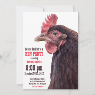 British Bachelorette Party Hen Night Invitation
