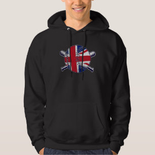 British Baseball Sport United Kingdom Baseball Tea Hoodie