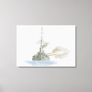 British battle cruiser canvas print