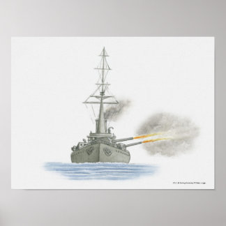 British battle cruiser poster