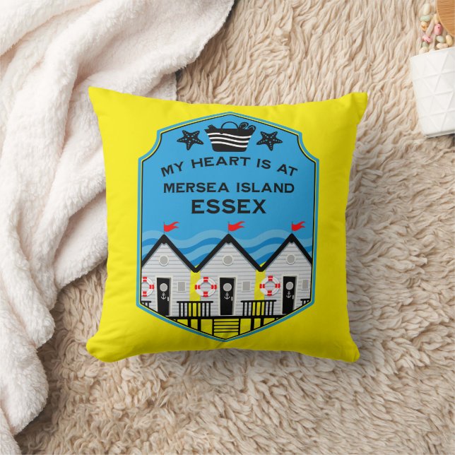 British Beach Hut Gifts And Decor Cushion (Blanket)