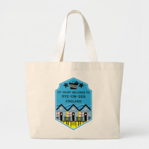 British Beach Hut Gifts And Decor Large Tote Bag