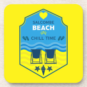 British Beach-Themed Gift Coaster