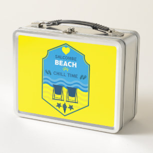 British Beach-Themed Gift Metal Lunch Box