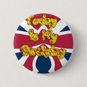 British Birthday Gifts Art Print 6 Cm Round Badge