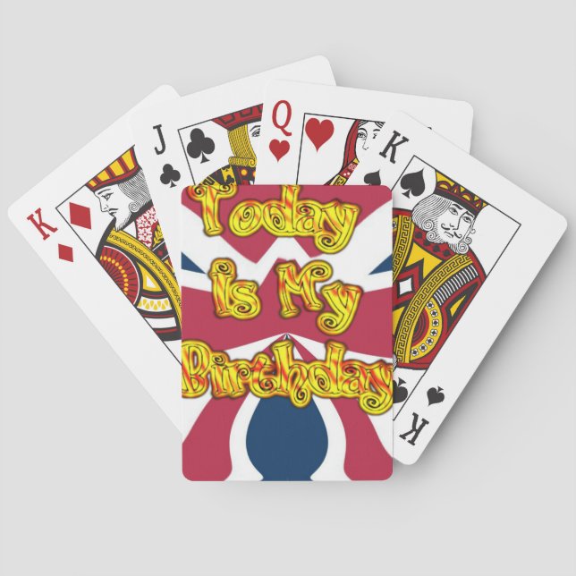 British Birthday Gifts Art Print Customise Product Playing Cards (Back)