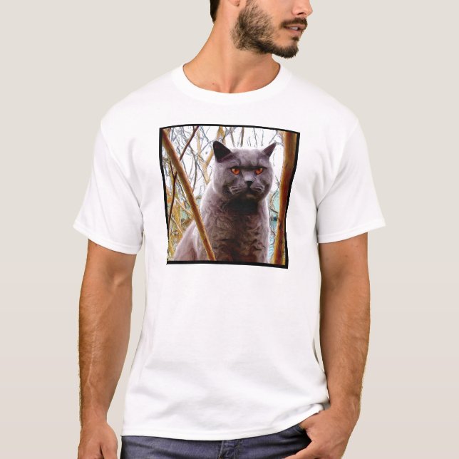 British Blue Cat T-shirt (Front)