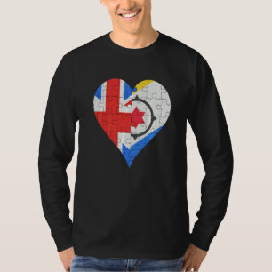 British Bonaire Dutch Flag Heart T-Shirt