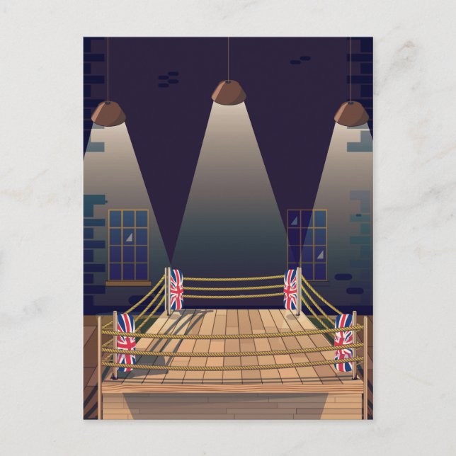 British Boxing ring Gym. Postcard (Front)