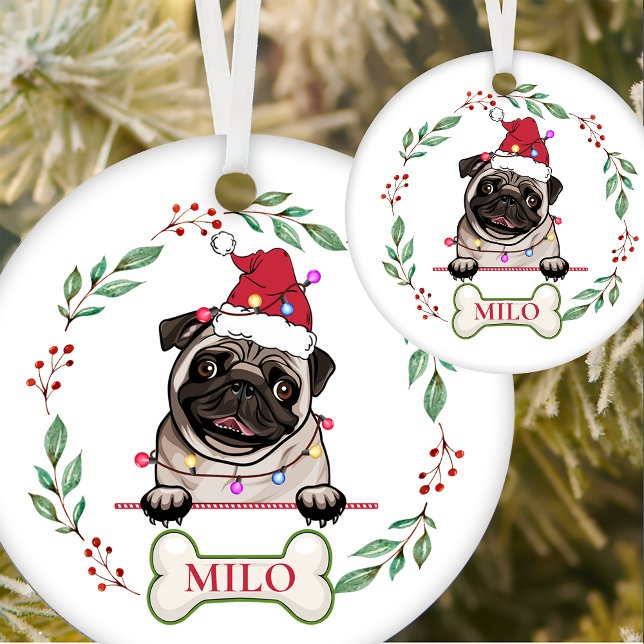 British Bull Dog Personalised Christmas Gift Ceramic Tree Decoration (Creator Uploaded)