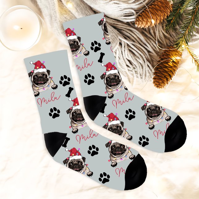 British Bull Dog Personalised Christmas Gift Socks (Creator Uploaded)