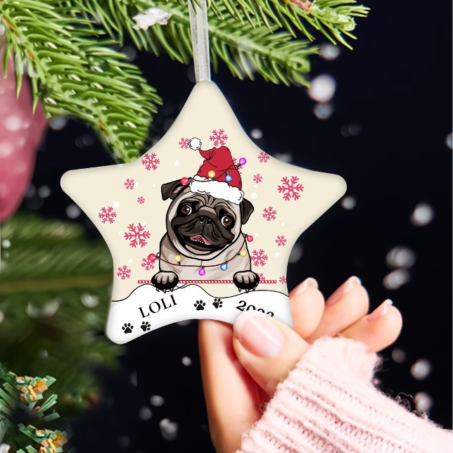 British Bull Dog Personalised Hand Drawing Ceramic Tree Decoration (Creator Uploaded)