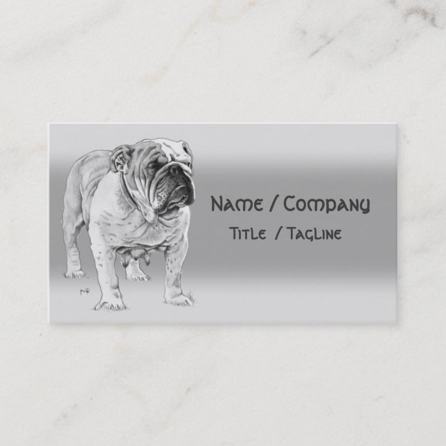 British Bulldog Business Card (Front)