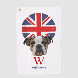 BRITISH BULLDOG Monogram Golf Towel