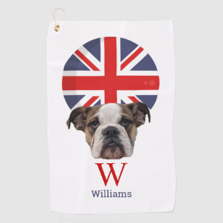 BRITISH BULLDOG Monogram Golf Towel