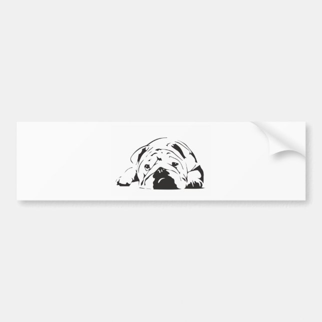 British Bulldog Stencil Bumper Sticker (Front)