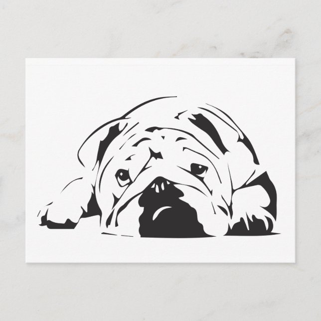 British Bulldog Stencil Postcard (Front)
