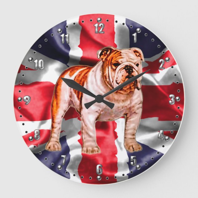 British Bulldog Wall Clock (Front)
