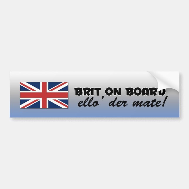 British bumper sticker (Front)
