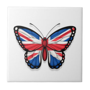 British Butterfly Flag Tile