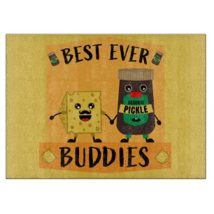 British Cheddar Cheese And Pickle lovers Cutting Board