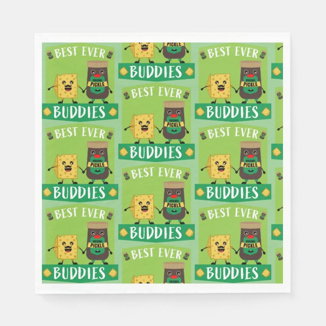 British Cheddar Cheese And Pickle lovers Napkin (Front)