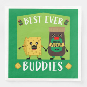 British Cheddar Cheese And Pickle lovers Napkin